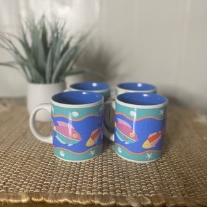 K.I.C Hand Printed Fish Mugs